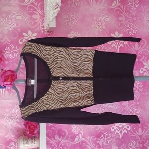Dots Black Metallic Sweater